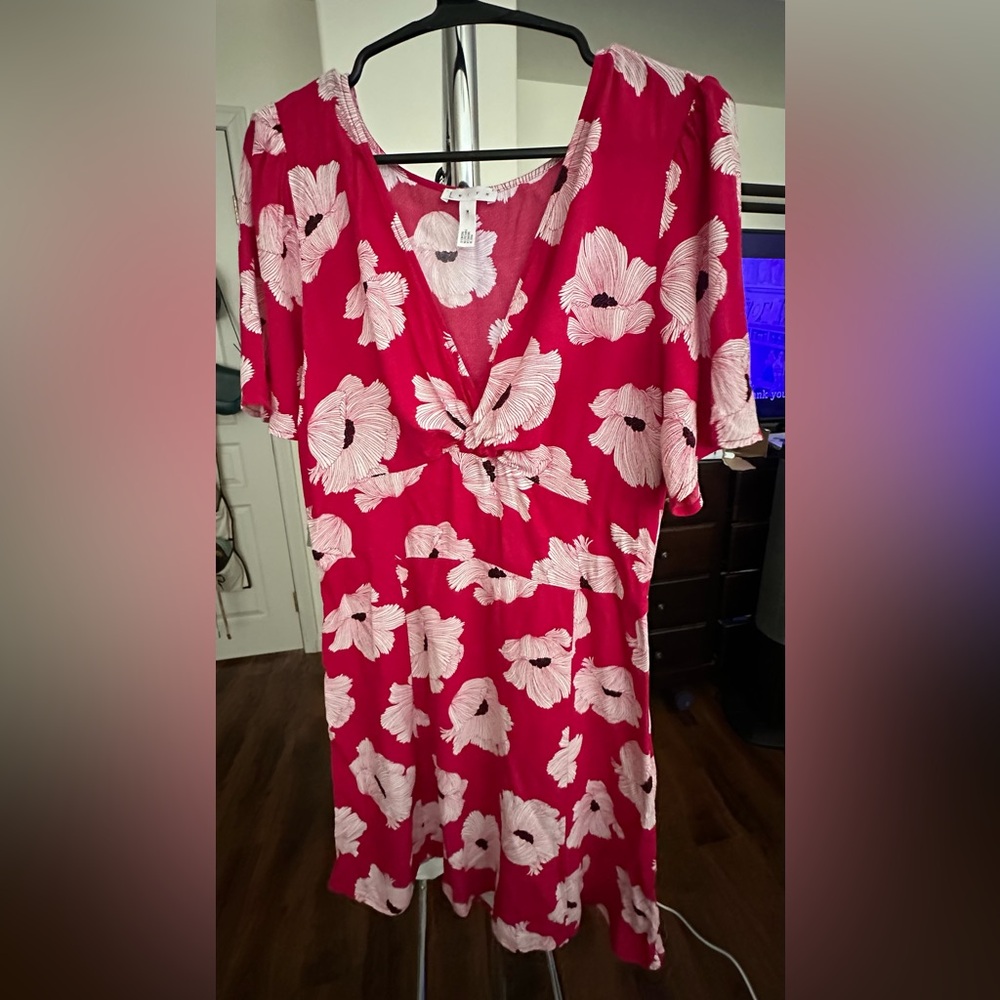 EUC Leith fuschia floral dress, Medium